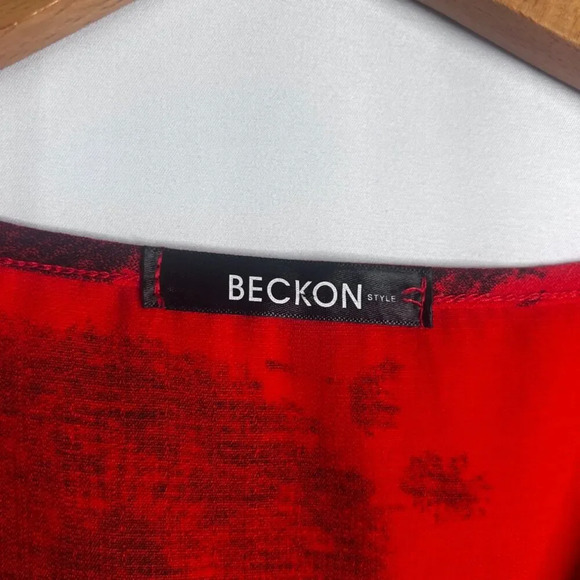 Beckon Style Red Dandelion Shirt Dress Size XXL - Picture 6 of 7